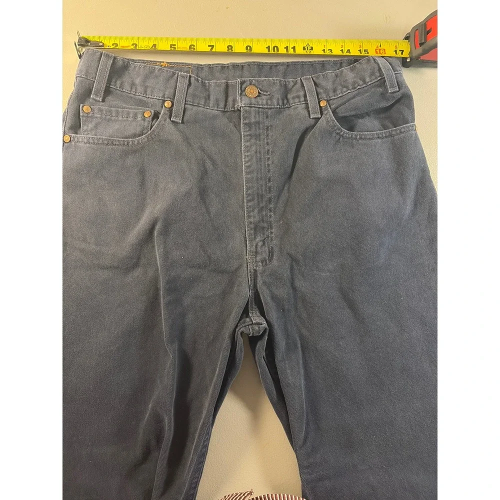 Levi's 540 Relaxed Fit Jeans Mens 34x32 Gray Orange Tab Straight Leg Vintage